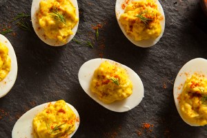 Curried eggs with dill and paprika